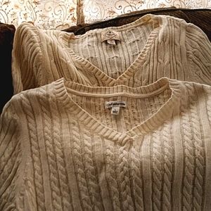Sweaters winter small and large off white long sleeve cable knit